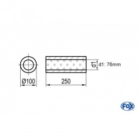 Silent stainless steel rear 1x135x80mm type 53 for OPEL VECTRA A (COFFRE)