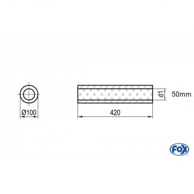 Silent stainless steel rear 1x135x80mm type 53 for OPEL VECTRA A (COFFRE)