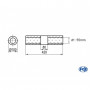 Silent stainless steel rear 1x135x80mm type 53 for OPEL VECTRA A (COFFRE)