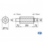 Silent stainless steel rear 1x135x80mm type 53 for OPEL VECTRA A (COFFRE)