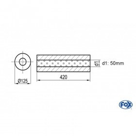 Silent stainless steel rear 1x135x80mm type 53 for OPEL VECTRA A (COFFRE)