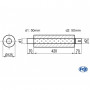 Silent stainless steel rear 1x135x80mm type 53 for OPEL VECTRA A (COFFRE)