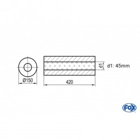 Silent stainless steel rear 1x135x80mm type 53 for OPEL VECTRA A (COFFRE)