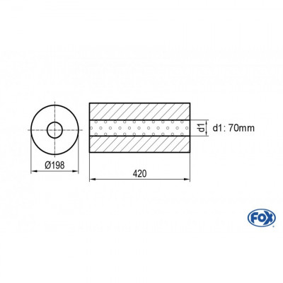 Silent stainless steel rear 1x135x80mm type 53 for OPEL VECTRA A (COFFRE)