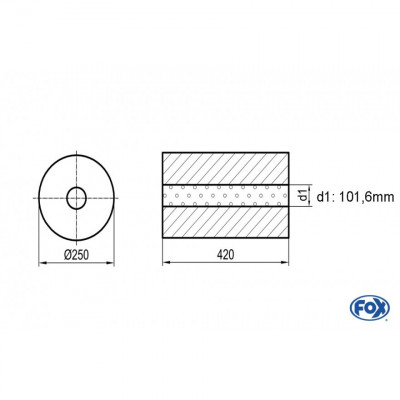 Silent stainless steel rear 1x135x80mm type 53 for OPEL VECTRA A (COFFRE)