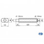 Silencieux universel type 450 en inox / 173x98mm / d1 Ø50mm / longueur 420mm