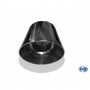 Embout d'échappement inox type 45 106x71mm / long 300mm / biseauté à 24.5°