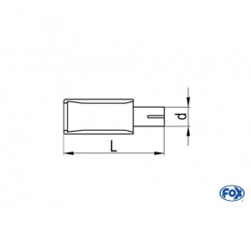 Embout d'échappement inox type 11 1xØ90mm / long 170 à 500mm