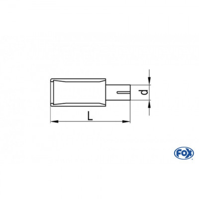 Embout d'échappement inox type 12 1xØ80mm / long 170 à 500mm