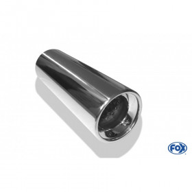 Embout d'échappement inox type 13 / Ø114mm / long 300mm