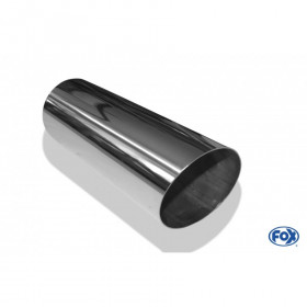 Embout d'échappement inox type 14 / Ø63mm / long 300mm / biseauté 15°