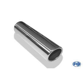 Embout d'échappement inox type 16 / Ø76mm / long 300mm / biseauté 15°