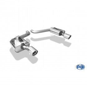 Silent rear duplex stainless steel 2x100mm type 17 for CHRYSLER 300C SRT8