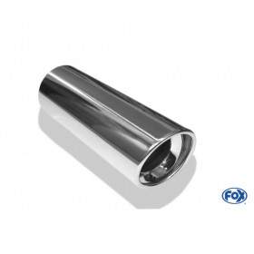 Embout d'échappement inox type 17 / Ø100mm / long 300mm / biseauté 15°