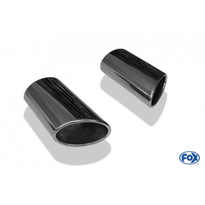 Kit embout d'échappement inox type 38 D+G / 106x71mm / long 300mm