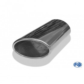 Embout d'échappement inox type 38 côté droit / 106x71mm / long 200mm