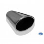 Embout d'échappement inox type 44 / 129x106mm / long 300mm / biseauté 19°
