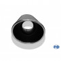 Embout d'échappement inox type 44 / 129x106mm / long 300mm / biseauté 19°