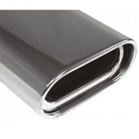 Embout d'échappement inox type 53 / 160x80mm / long 300mm / biseauté 30°