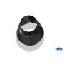 Couvre embout chrome Ø80mm pour embout en Ø70mm / long 150mm