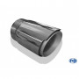 Couvre embout chrome Ø80mm pour embout en Ø70mm / long 150mm