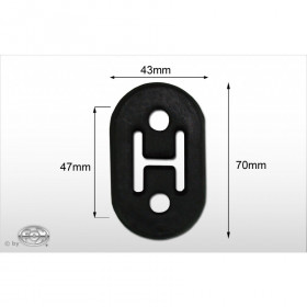 Caoutchouc de fixation (silent bloc) type 3