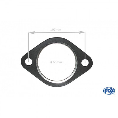 Joint de bride n°8 pour bride 2 trous / Ø66/103mm