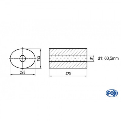 Silent stainless steel rear 1x135x80mm type 53 for OPEL VECTRA A (COFFRE)