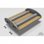 Silencieux universel type 818 en inox / 356x160mm / d1 Ø80mm/ longueur 420mm