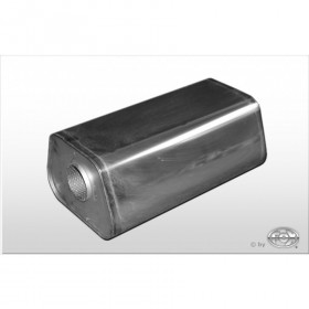 Silencieux universel type 711 en inox / 245x175mm / d1 Ø55mm/ longueur 420mm