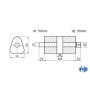 Silencieux universel type 725 en inox / 191x252mm / d1 Ø101.6mm/ d2 Ø101.6mm/ longueur 420mm