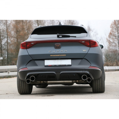 Complete catback with duplex rear silencer (with 2 electronic valves) stainless 2x100mm type 25 for CUPRA FORMENTOR 4x4