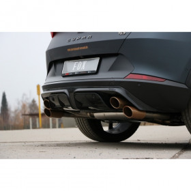 Complete catback with duplex rear silencer (with 2 electronic valves) stainless 2x100mm type 25 for CUPRA FORMENTOR 4x4