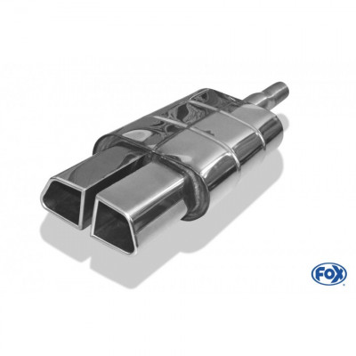 Silent rear stainless steel central output 2x95x78mm type 68 for MINI COOPER S F57