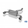 Silent rear duplex stainless steel 1x100mm type 25 (black tips) for BMW 440i GRAND COUPE TYPE F36