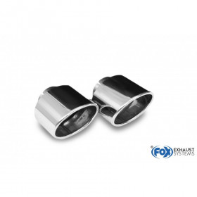 Kit embouts d'échappement inox 1x129x106mm type 32 pour HYUNDAI I30 FASTBACK N PERFORMANCE