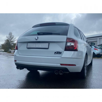 Silencieux arrière duplex inox 2x76mm type 25 pour SKODA OCTAVIA TYPE 5E