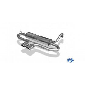 Silent stainless steel rear 2x86x54mm type 32 (central output) for PEUGEOT 107