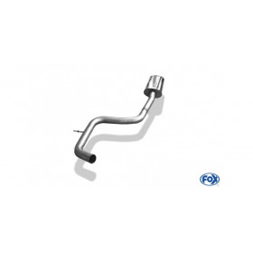 Silencieux arrière duplex inox 1x135x80mm type 53 pour VOLSWAGEN BEETLE TYPE 1C/9C/1Y