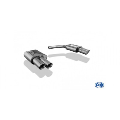 Silencieux arrière duplex inox 2x90mm type 25 pour AUDI A4 TYPE B8