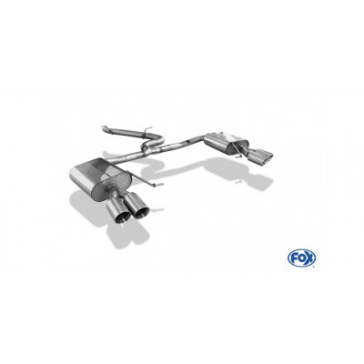 Silent rear duplex stainless steel 2x80mm type 13 for JEEP COMMANDER TYPE XK