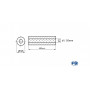 Silencieux universel type 390 en inox / Ø125mm / d1 Ø55mm / longueur 680mm