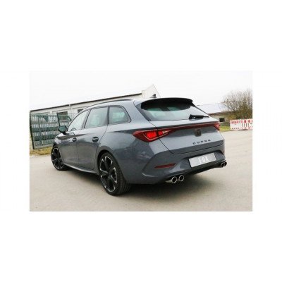 Protection De Seuil Arrière Inox Noir Mat Premium – Compatible Seat Leon Sportstourer (incl. FR) & Cupra Leon Sportstourer 2020-2024 + FL 2024 'Ribs'