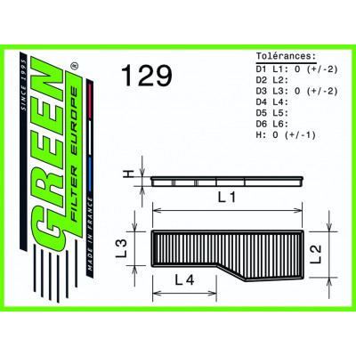 Filtre à air sport GREEN FILTER pour PORSCHE 997 CARRERA 3,8L i S 355cv / 261kW