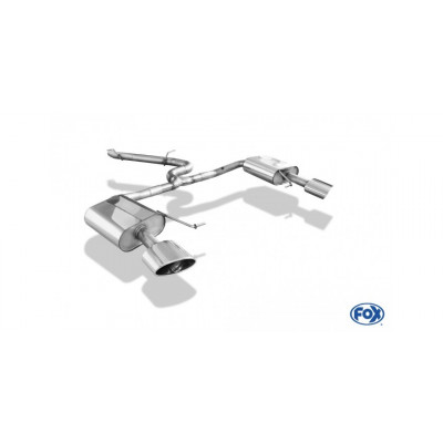 Catback après FAP avec silencieux arrière duplex inox 1x160x90mm type 38 pour SEAT LEON CUPRA 4DRIVE ST TYPE 5F (AVEC FAP)