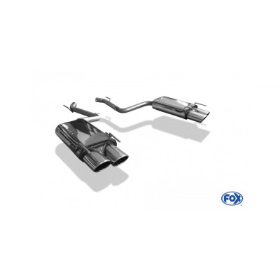 Silencieux arrière duplex inox 2x115x85mm type 32 pour MERCEDES CLASSE S W221