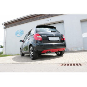 Silent stainless steel rear 1x135x80mm type 53 for SKODA FABIA 3 PORTS TYPE NJ