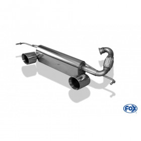 Silent rear duplex stainless steel 1x100mm type 25 for SMART FORTWO BRABUS TYPE 453