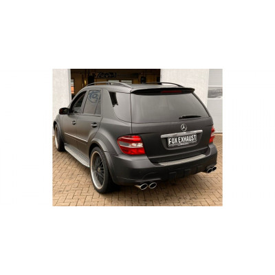 Silent rear duplex stainless steel 2x76mm type 13 for MERCEDES ML TYPE W164