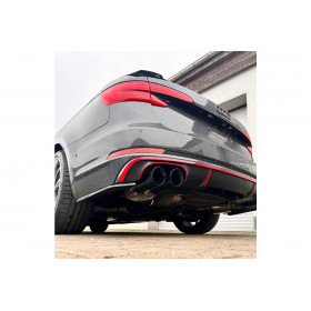 Silencieux arrière duplex inox (avec valves) 2x100mm type 25 (noire émaillées) pour AUDI S4 TYPE B9